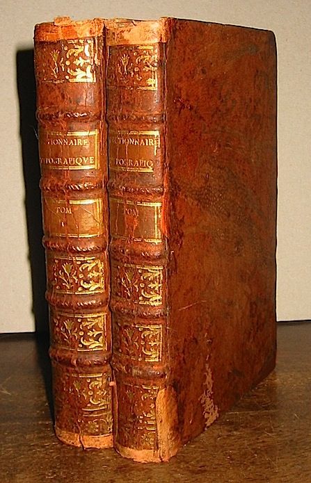 Jean-Baptiste-Louis Osmont Dictionnaire typographique, historique et critique des livres rares, singuliers, estimés et recherchés en tous genres... Tome premier (e Tome second) 1768 Paris Chez Lacombe